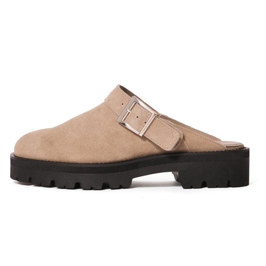 Simply Complicated SUEDE LUG MULE