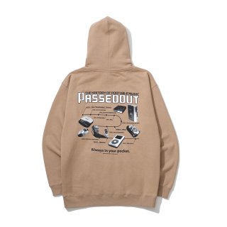 PASSEDOUT HISTORY HOODIE SAND MADE IN USA
