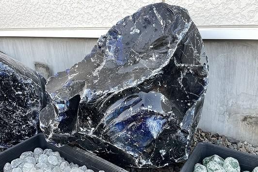 ガラスロックエクストラ ダークブルー 500mm ②＜価格,サイズ,色＞｜庭