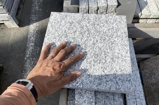 御影石敷石 白 薄手 600*300*30mm|庭・ガーデニングの 御影石敷石 白 薄手 600*300*30mm|庭・ガーデニングの