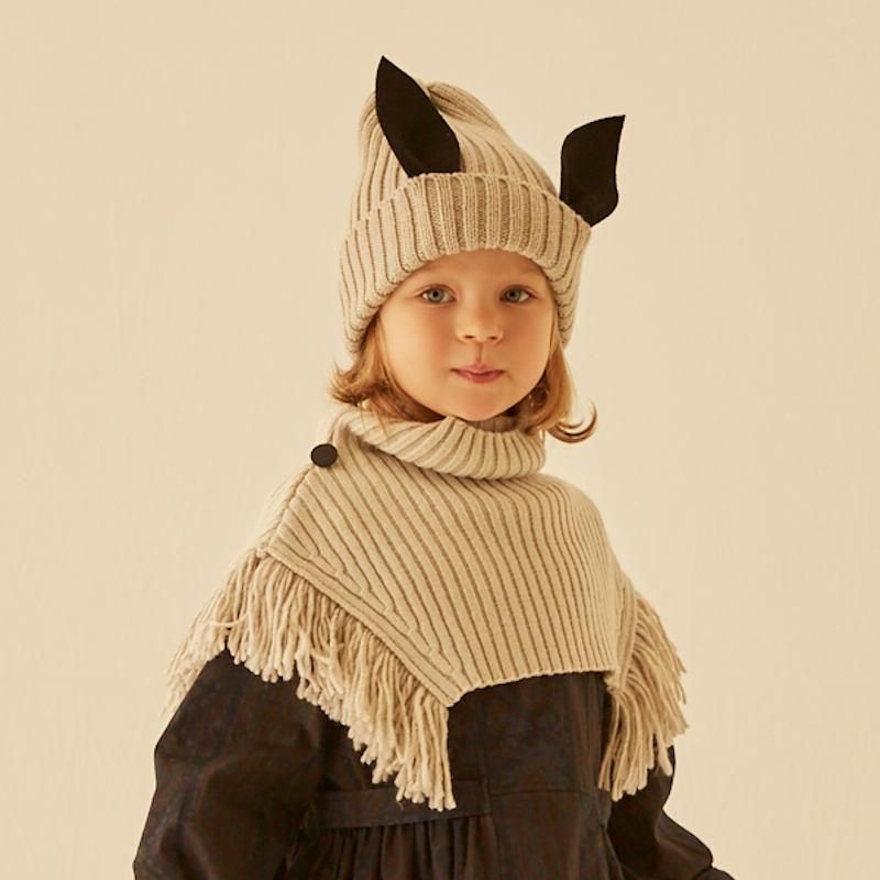 gray材質eLfinFolk  Rib knit Knight cape