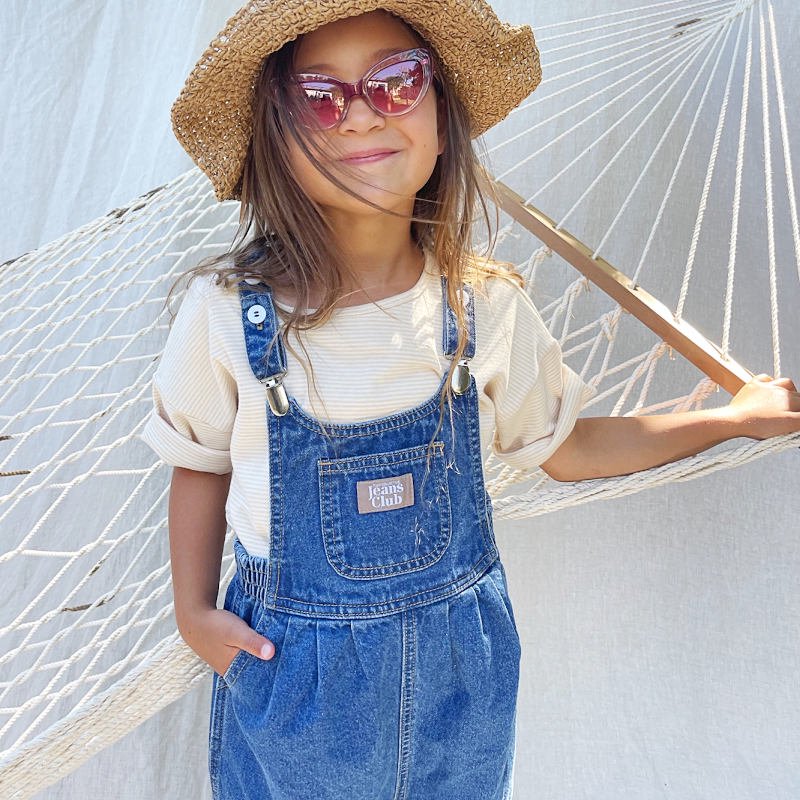 【30%OFFセール】4.Twin Collective Kids <br>Bowie Bubble Overall <BR>70's hemp blue<br>オーバーオール
