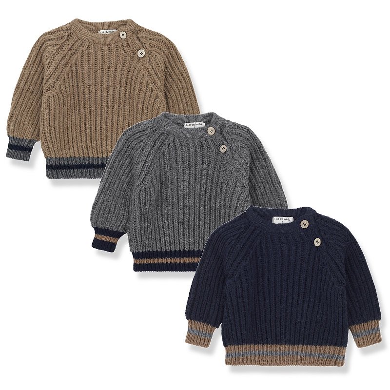  【40%OFFセール】1 + in the family（ワンモアインザファミリー） 2022AW<br>PABLO sweater<br>ストライプセーター