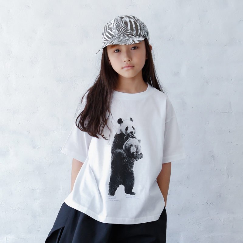 【30%OFFセール】michirico（ミチリコ）2023SSコラボT michirico×あちゃちゅむ  しんやまさこプリントTシャツホワイト×1色刷り - インポート子供服のセレクトショップ LePuju(ルプジュ)