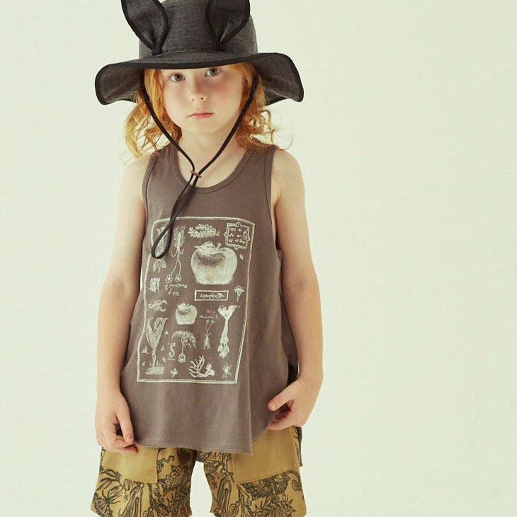 30%OFFセール】elfinFolk（エルフィンフォルク）2023SSHerbarium Tanktopハーバリウム タンクトップsmoke  gray インポート子供服のセレクトショップ LePuju(ルプジュ)