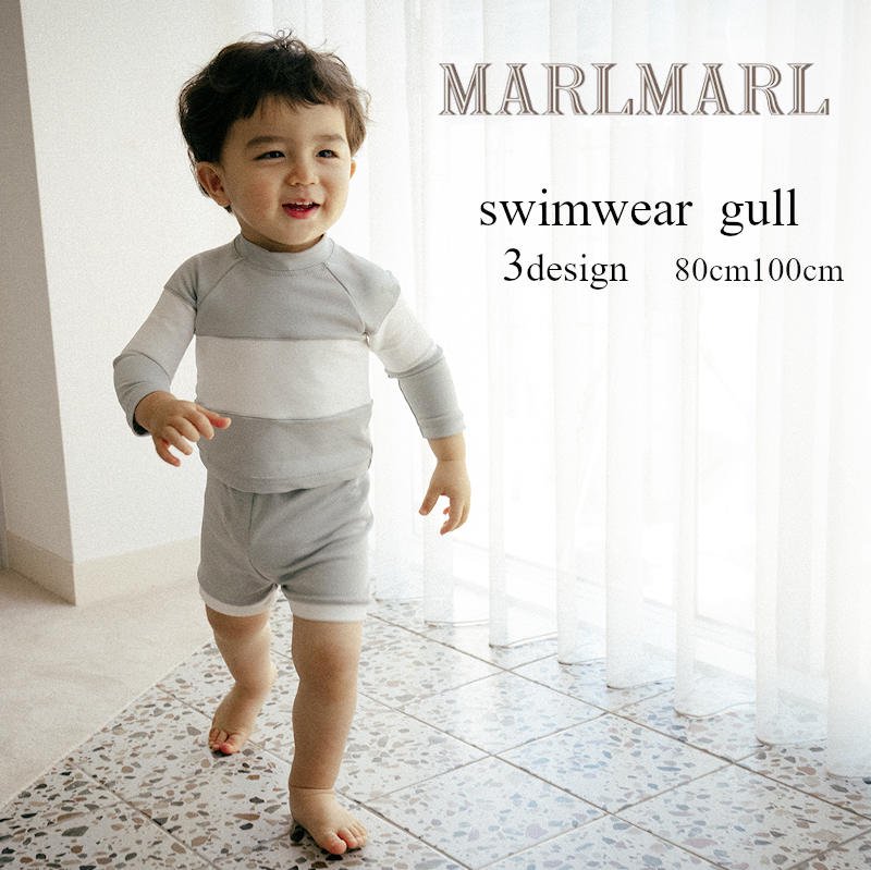 MARLMARL（マールマール）swimwear gull長袖セパレート水着80cm100cm 1-4才 - インポート子供服のセレクトショップ  LePuju(ルプジュ)