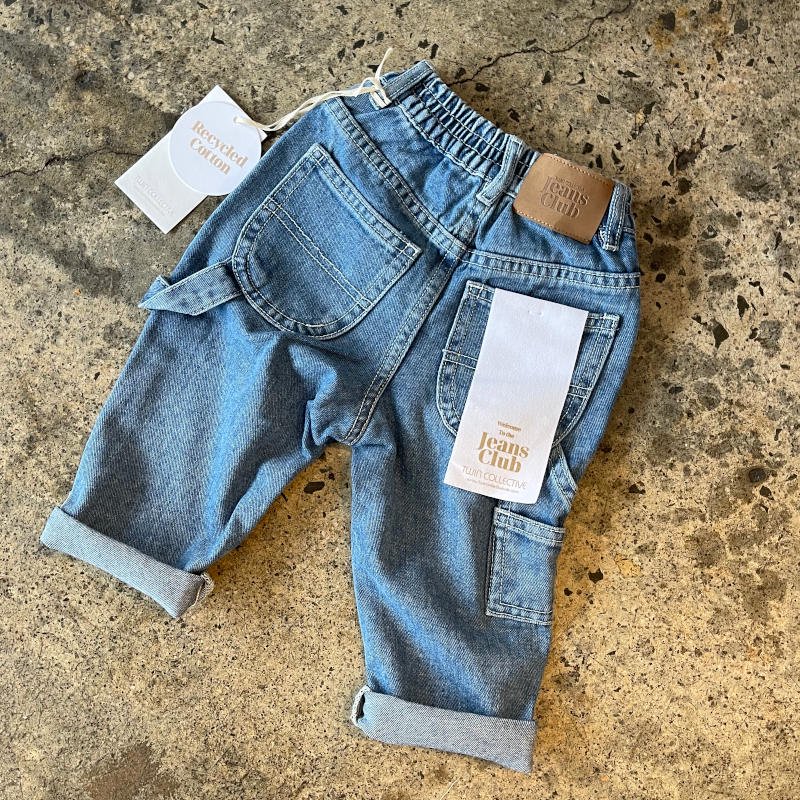 23. Twin Collective Kids carpenter Jean Tradie blueサスペンダー付きパンツ  インポート子供服のセレクトショップ LePuju(ルプジュ)