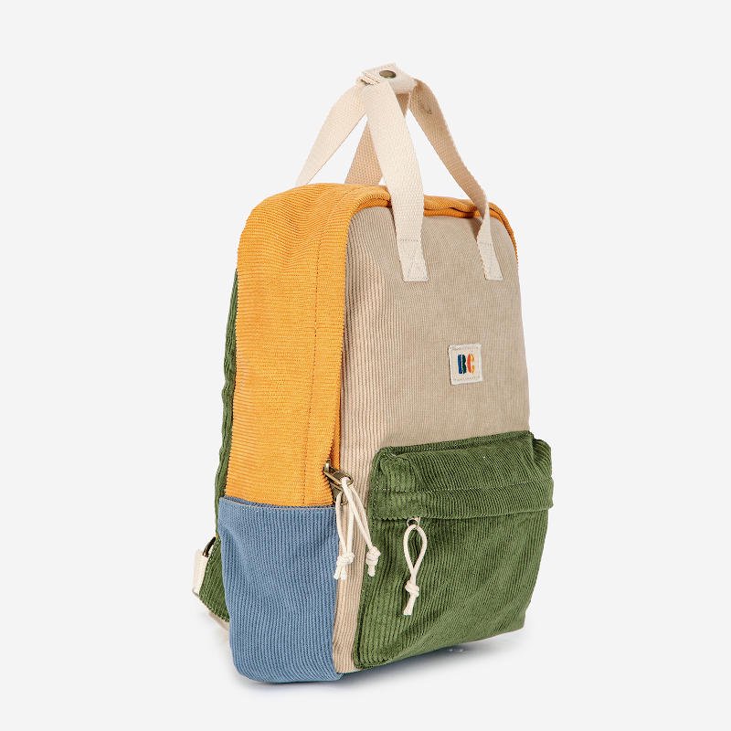 bobo choses（ボボショーズ）2023AW Corduroy Color Block schoolbag |  鮮やかなカラーブロックが特徴的なバッグ - インポート子供服のセレクトショップ LePuju(ルプジュ)