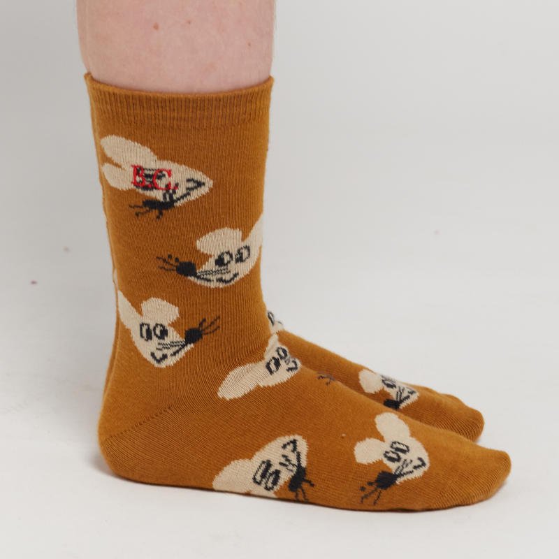 【drop2】bobo choses（ボボショーズ）2023AW <BR>Mouse all over long socks<BR>キッズソックス 15-19.5cm