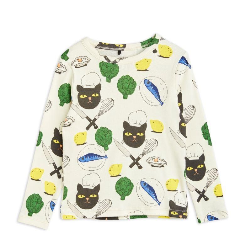 mini rodini（ミニロディーニ） 2023AW Chef Cat Long Sleeve T-Shirt | シェフキャット長袖Tシャツ -  インポート子供服のセレクトショップ LePuju(ルプジュ)