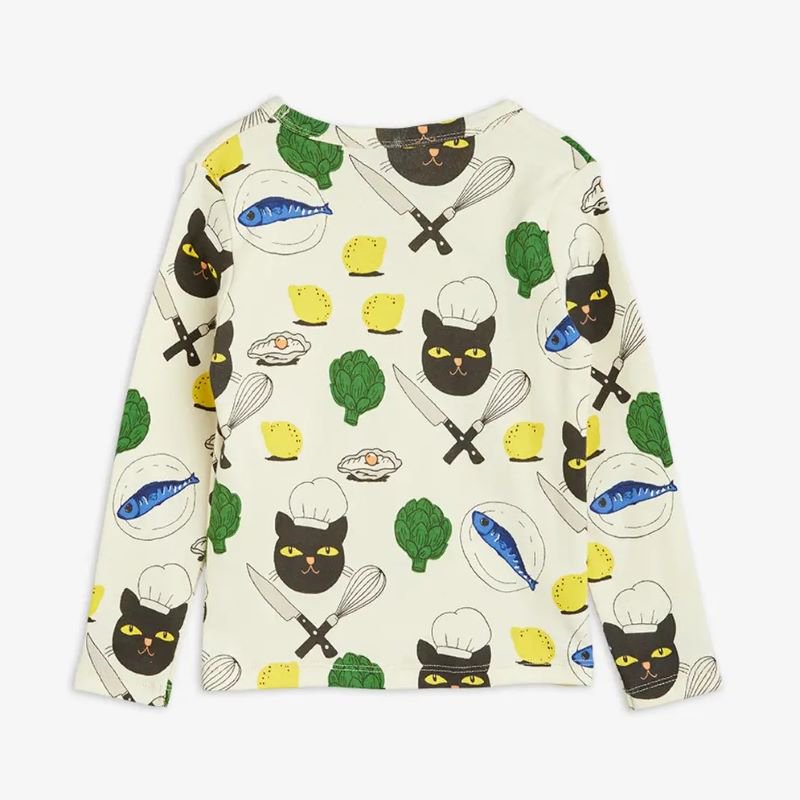 mini rodini（ミニロディーニ） 2023AW Chef Cat Long Sleeve T-Shirt | シェフキャット長袖Tシャツ -  インポート子供服のセレクトショップ LePuju(ルプジュ)