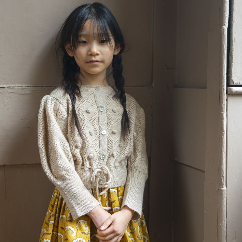 Lali Kids（ラリキッズ）2023AW<br>MOSS SWEATER<br>OATMEAL<Br>セーター、カーディガン 2Y-6Y