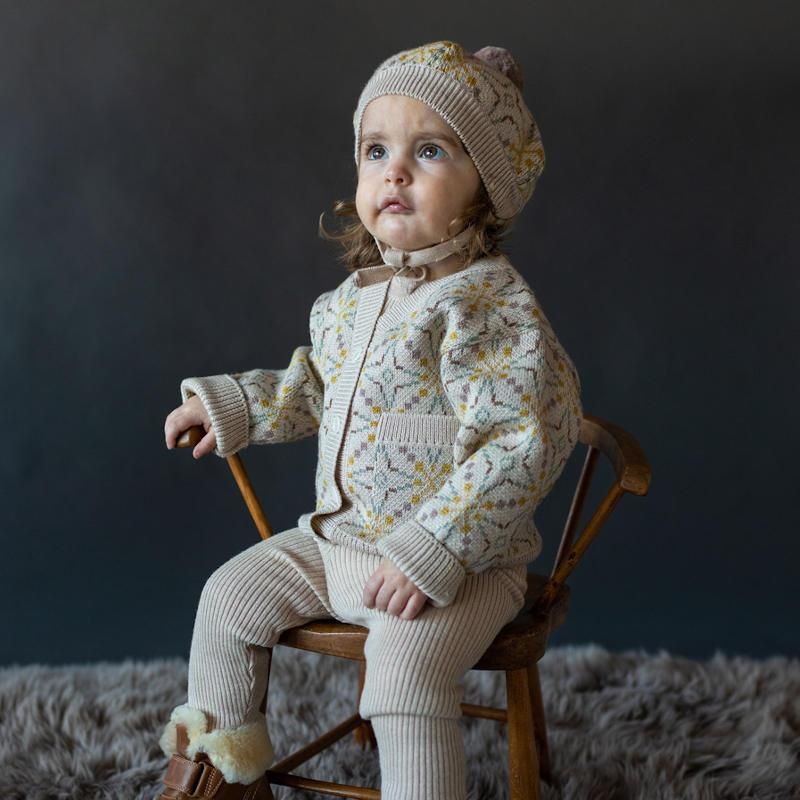 Mabli Knitwear（マブリ） 2023AW LLYN TAM ALMOND ニットベレー帽 0-6 ...