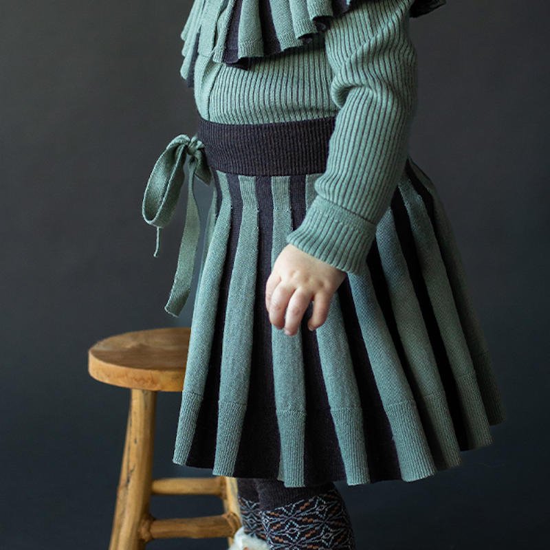 Mabli Knitwear（マブリ） 2023AW MOONBEAM SKIRT | バイカラー 