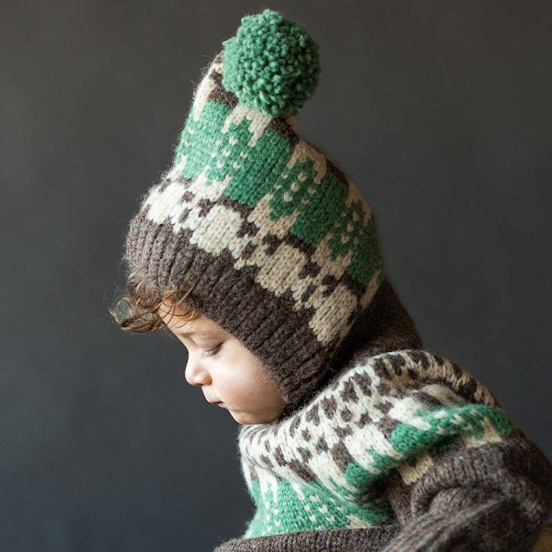 Mabli Knitwear（マブリ） 2023AW SGLEFRIO PIXIE HOOD | WALNUT | ピクシーニット帽 -  インポート子供服のセレクトショップ LePuju(ルプジュ)