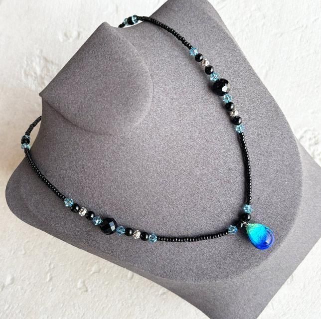 七海シリーズ ネックレス/ブラック 【NT-21b】 証明書付 - 沖縄の