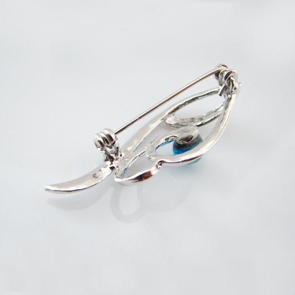 0.53ct マルチカラーストーン ダイヤモンド ブローチ K18
