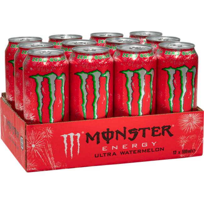 Ultra Watermelon 500ml 12本セット (エナジードリンク) - Monster Energy(モンスター エナジー) - フリバ  free birds - ヨーロッパの食品・雑貨をお手軽に通販。 16,800円以上で日本への送料無料！