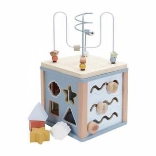 積み木機関車 (ブルー) - LITTLE DUTCH (リトルダッチ) - フリバ free