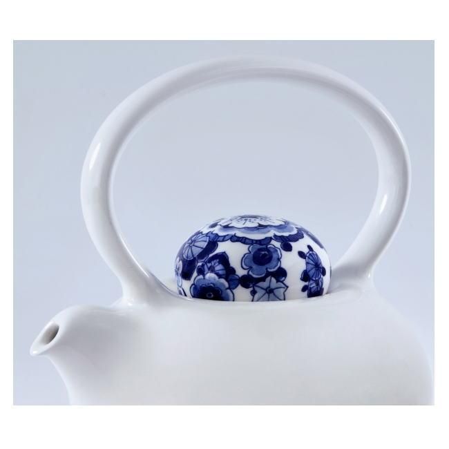 3582 オランダ デルフト陶器 BEGONIA 染付 和蘭 タバコ壷 送料無料