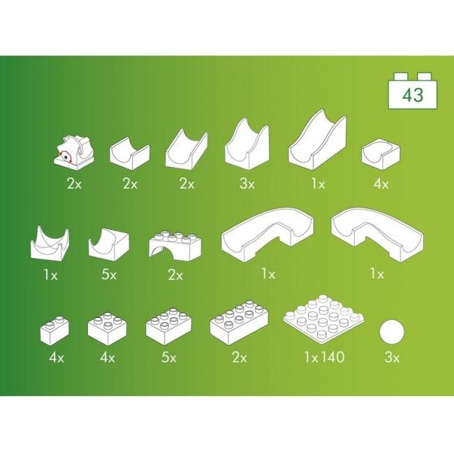 43ピース 分岐器 マーブルラン 拡張セット - Hubelino