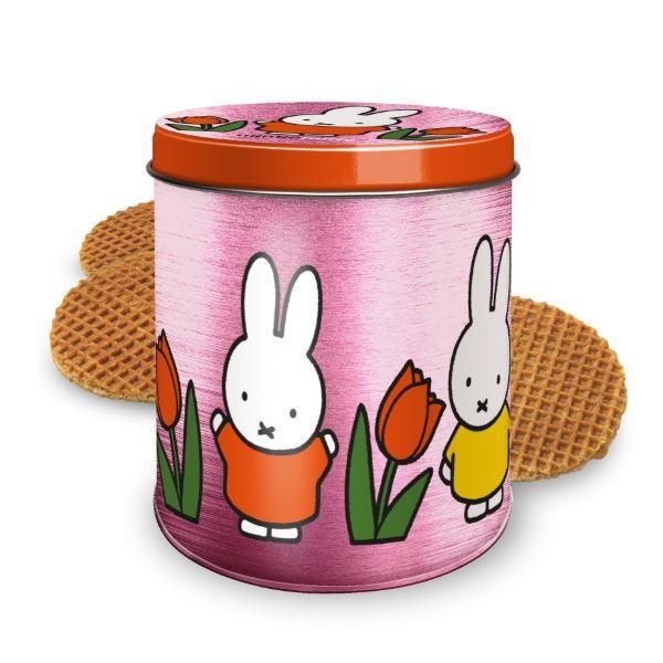 ミッフィー ストロープワッフル入りブリキ缶 (チューリップ