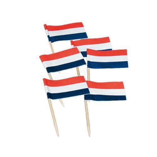 50本入 オランダ国旗 パーティーピック/つまようじ - フリバ