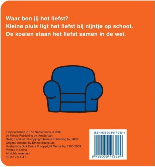 Hier ben ik het liefst?」オランダ語原書・洋書 絵本 - Nijntje