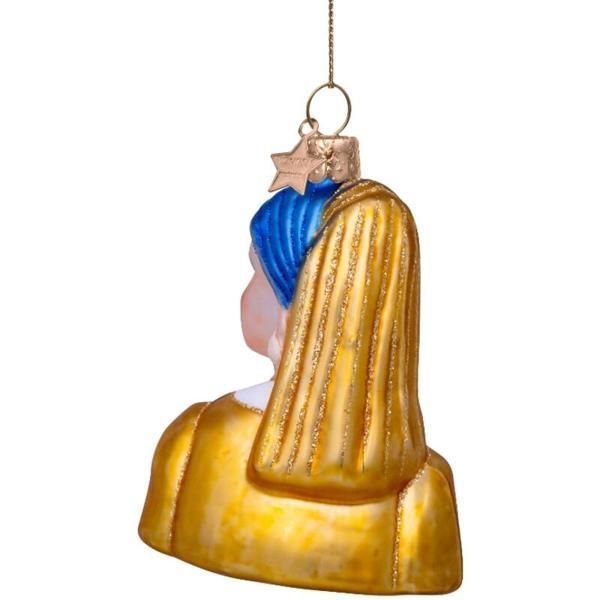 アスティエ　オーナメント　フェルメール　真珠 真珠の耳飾りの少女 フェルメール ガラス製クリスマスオーナメント