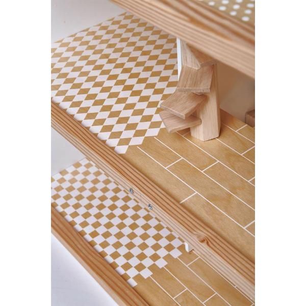 Reversible Board ドールハウス ペイズリーブルーグレー