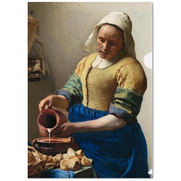 A4ファイルフォルダ 「牛乳を注ぐ女」 - Johannes Vermeer