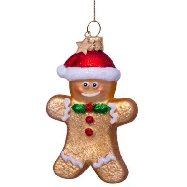 ジンジャーブレッドマン ガラス製クリスマスオーナメント ジンジャーブレッドマン ガラス製クリスマスオーナメント