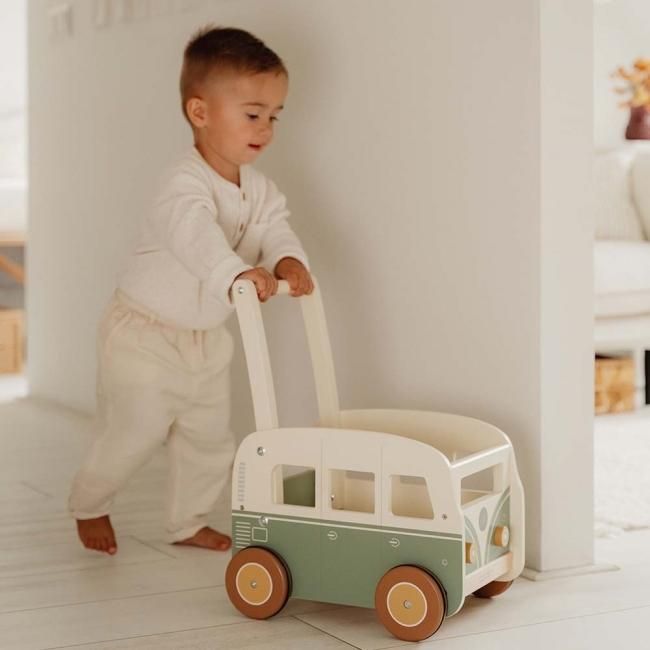 木製 ベビーウォーカー 手押し車 ヴィンテージ - LITTLE DUTCH