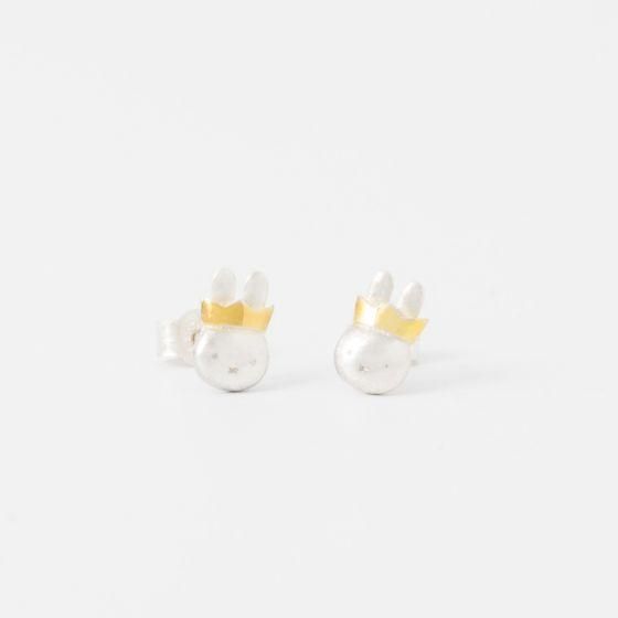 超大特価 クイーンミッフィーお顔のピアス (スタッズ) 王冠・クラウン アクセサリー