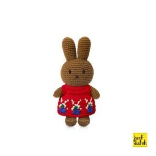 あみぐるみ nijntje blauwe tulpenjurk + rode muts 16-11-miffy-handmade-and-her-