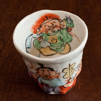 色絵七福神湯呑 - 和食器通販 うつわ耶馬都|食卓を彩る作家もの 色絵七福神湯呑 - 和食器通販 うつわ耶馬都|食卓を彩る作家もの