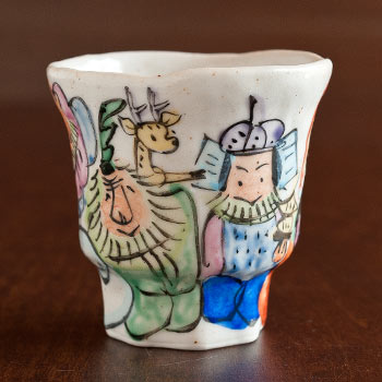 色絵七福神湯呑 - 和食器通販 うつわ耶馬都｜食卓を彩る作家もの
