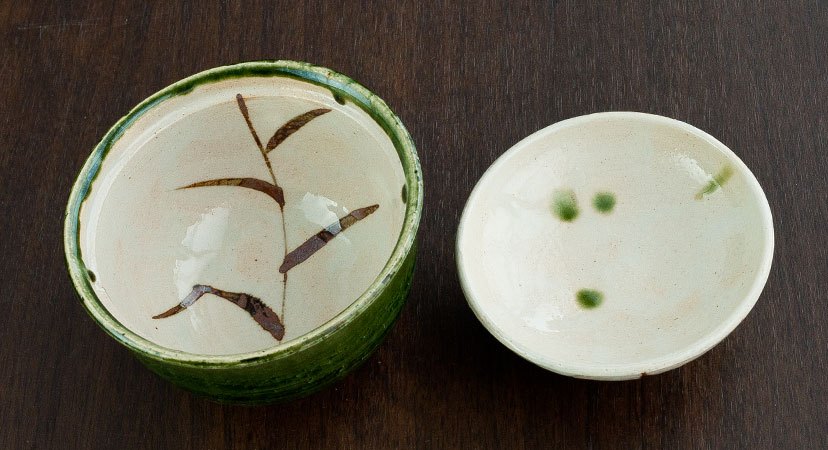 織部草文蓋物碗 - 和食器通販 うつわ耶馬都|食卓を彩る作家もの 織部草文蓋物碗 - 和食器通販 うつわ耶馬都|食卓を彩る作家もの