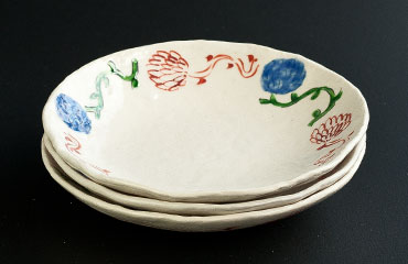 色絵立花６寸皿 - 和食器通販 うつわ耶馬都｜食卓を彩る作家もの陶器 