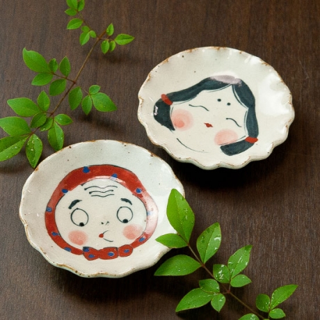 均窯 仕切りおかず二品皿 9.7cm 日本製 瀬戸焼 定番商品 二品皿