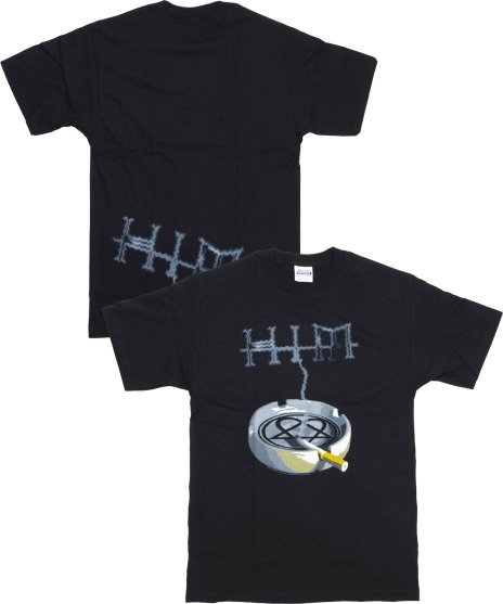HIM/オフィシャルバンドTシャツ/Ashtrayカラー：ブラック<br>サイズ：M<br>HIMのペンタグラム灰皿のデザインです。