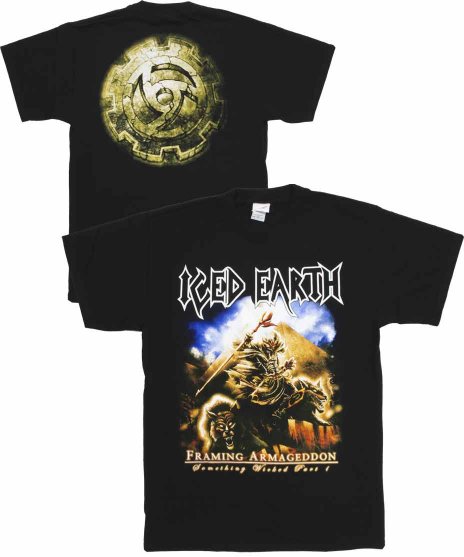 Iced Earth/オフィシャルバンドTシャツ/Framing Armageddonカラー：ブラック<br>サイズ：Ｓ〜Ｌ<br>Sold Out!!!!