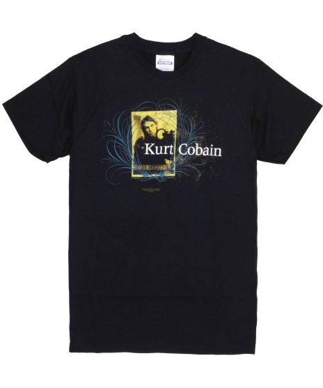 Nirvana/オフィシャルバンドTシャツ/カート コバーン-Blue Flourishes Sのみカラー：ブラック<br>サイズ：S<br>カート・コバーンの写真のデザインです。