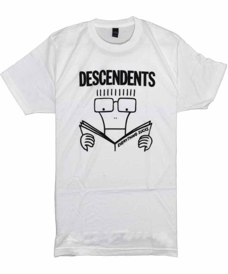 Descendents/オフィシャルバンドTシャツ/Everything Sucks/ホワイトカラー：ホワイト<br>サイズ：S〜L<br> EVERYTHING SUCKSのデザインになります