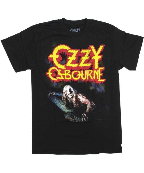 Ozzy Osbourne/オフィシャルバンドTシャツ/Batm Vintageカラー：ブラック<br>サイズ：Ｓ〜Ｌ<br>バークアットザムーンのジャケットのデザイン