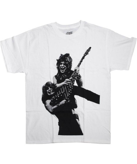 Ozzy Osbourne/オフィシャルバンドTシャツ/Randy Outlineカラー：ホワイト<br>サイズ：Ｓ〜Ｌ<br>ランディーローズとオジーのモノクロプリント