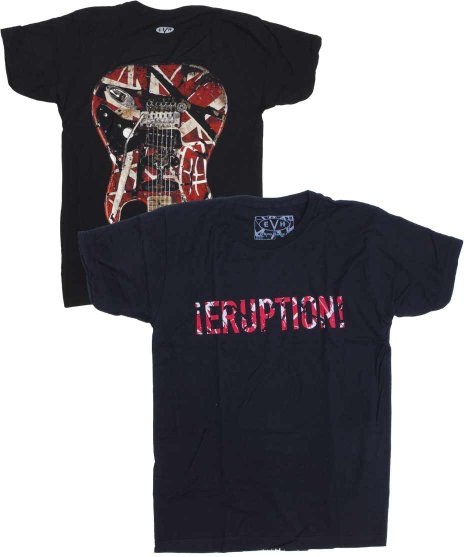 Van Halen/オフィシャルバンドTシャツ/Eruptionカラー：ブラック<br>サイズ：S〜L<br>バックに大きく赤白黒のフランケンのデザイン