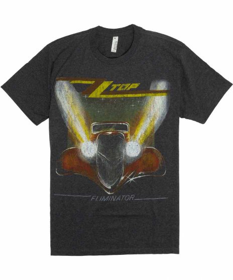 ZZ Top/オフィシャルバンドTシャツ/Eliminatorカラー：チャコール<br>サイズ：Ｓ〜Ｌ<br>名盤エリミネーターのジャケットのデザイン