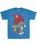 Tom And Jerry/オフィシャルアメコミTシャツ/Blue S.11サイズカラー：ブルー<br>サイズ：キッズ11<br>キッズサイズのＴシャツ