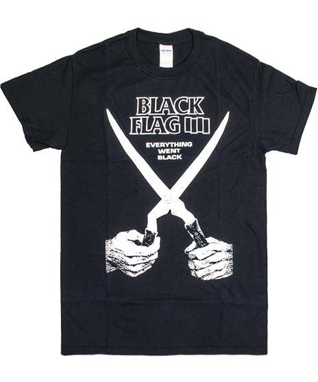 Black Flag/オフィシャルバンドTシャツ/Everything Went Blackカラー：ブラック<br>サイズ：Ｓ〜Ｌ<br>アルバムEVERYTHING WENT BLACKのデザインTシャツ